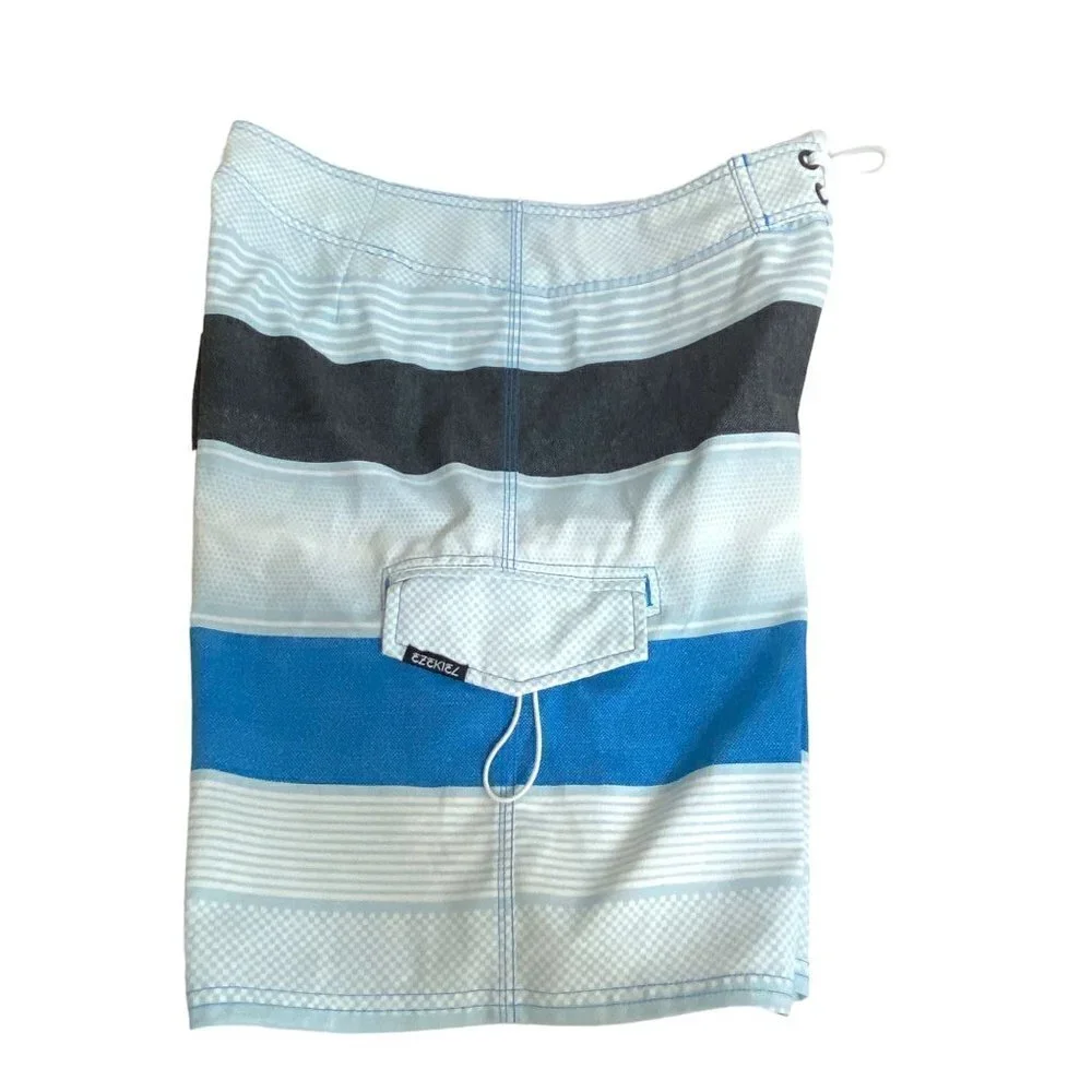 Ezekiel Boardshorts Mens Size 30 Surf Swim Shorts Blue White Size 30